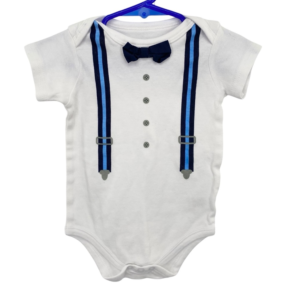 Hudson Baby Infant Bow Tie Bodysuit Size 6-9 Months